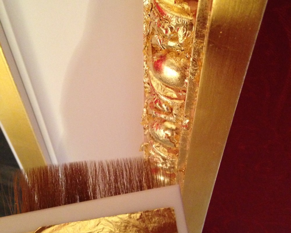 Dorure sur cadre, novembre 2016, Paris